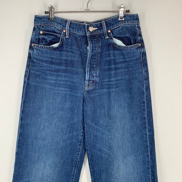 MOTHER Lil Spitfire Nerdy Cuff Jeans 26 Did You Bring Me Anything High Rise USA - Picture 3 of 16